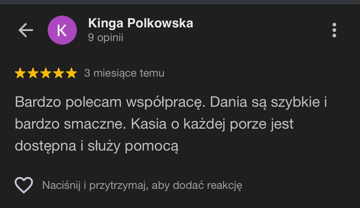 Opinia klientki o współpracy 14