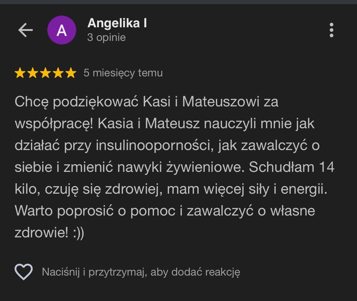 Opinia klientki o współpracy 13