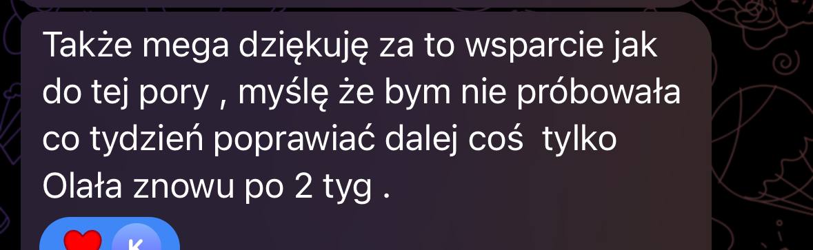 Opinia klientki o współpracy 17